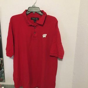 UW Maditon WI Badgers red XL Polo Club Colors